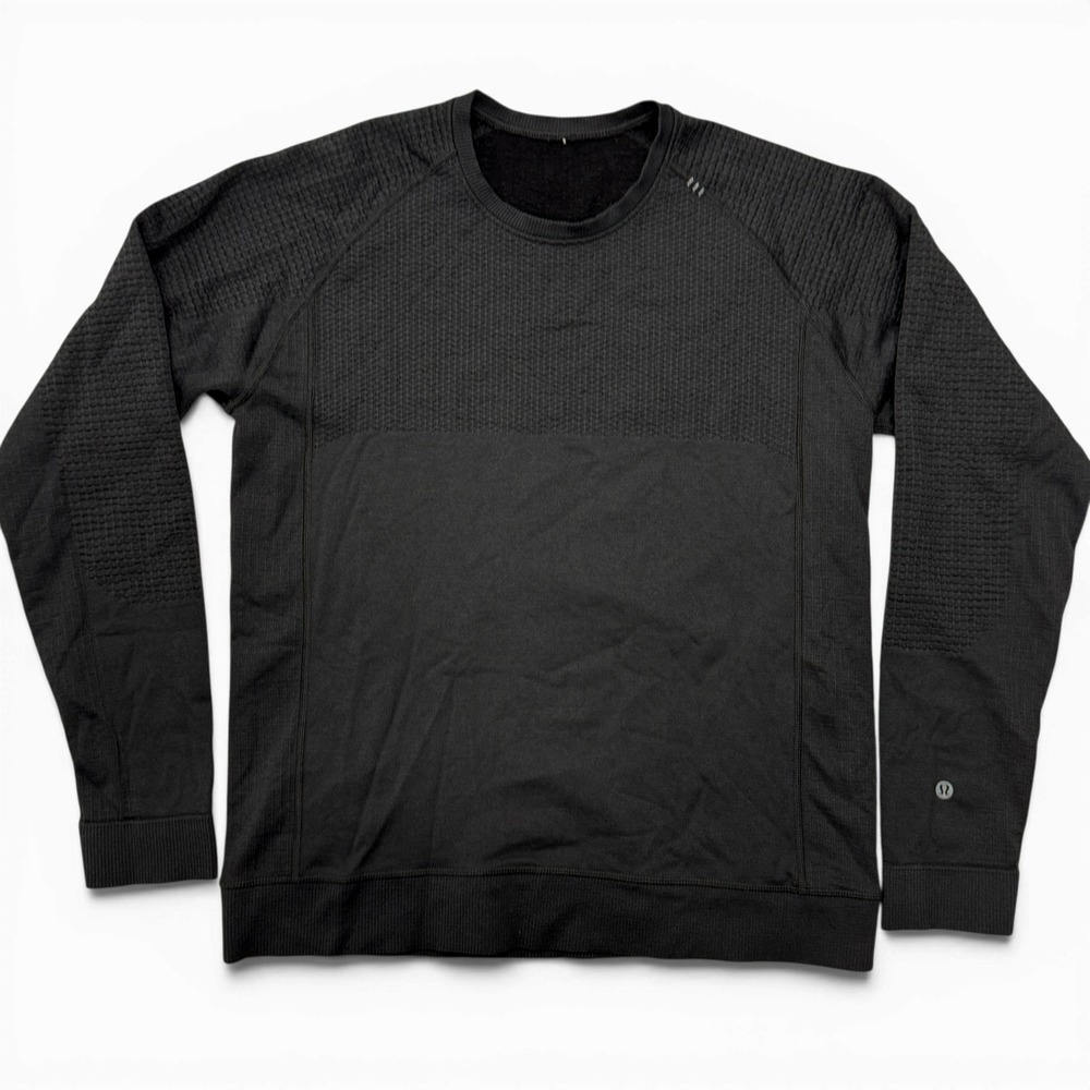 Lululemon Mens Engineered Warmth Long Sleeve Crew Neck Mens Small Black